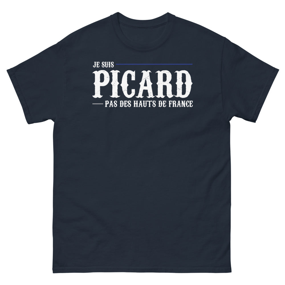 T-shirt Picard marine - Je suis Picard, pas des Hauts-de-France