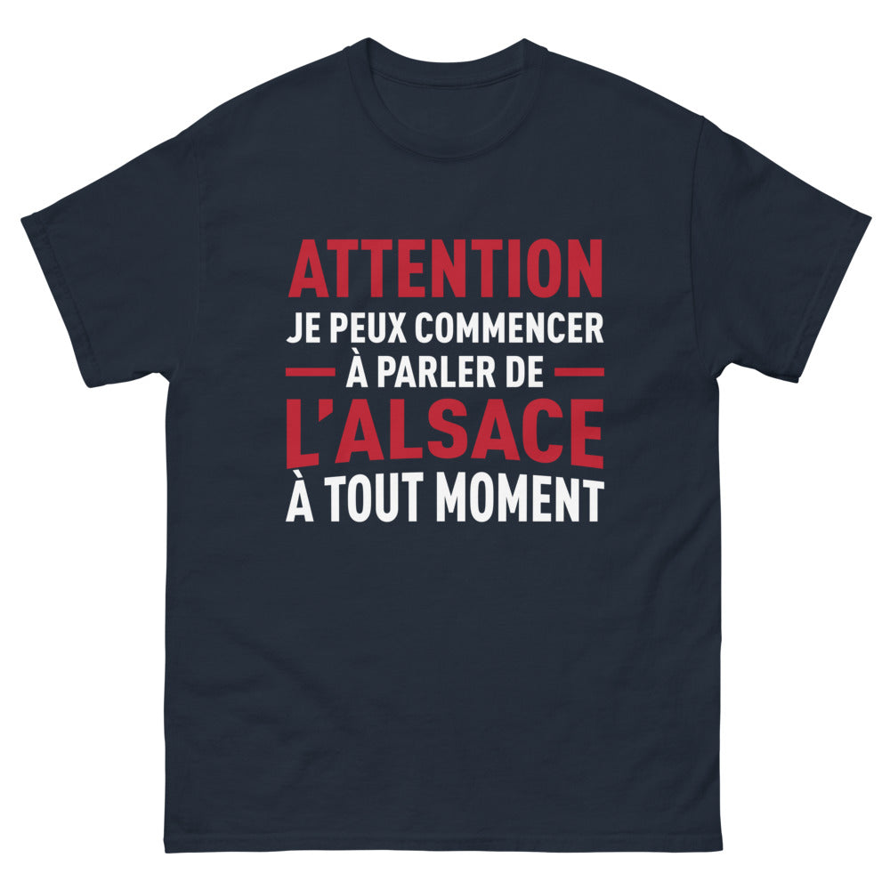 T-shirt Alsace marine - Parler de l'Alsace à tout moment