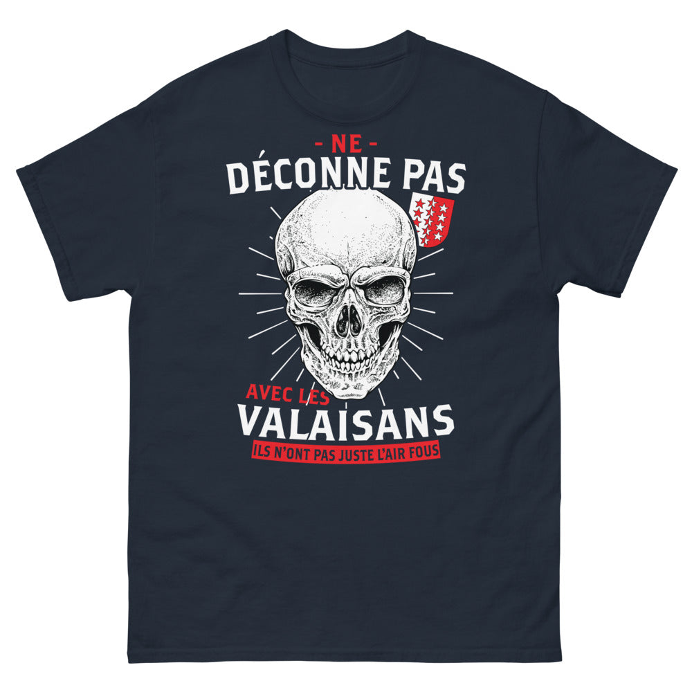 T-shirt Valais marine - Ne déconnez pas avec les Valaisans