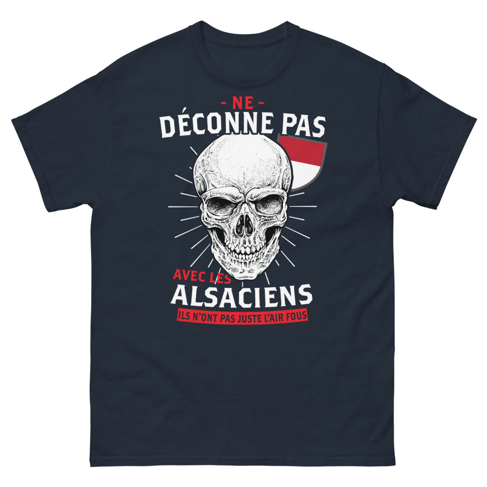 T-shirt Alsace marine - Ne déconne pas avec les Alsaciens