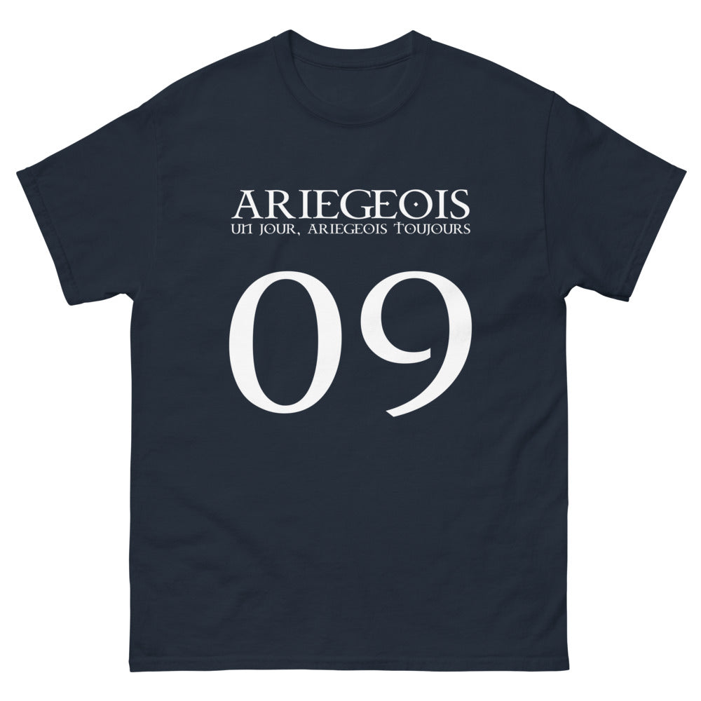 T-shirt Ariège marine - Ariégeois un jour, Ariégeois toujours