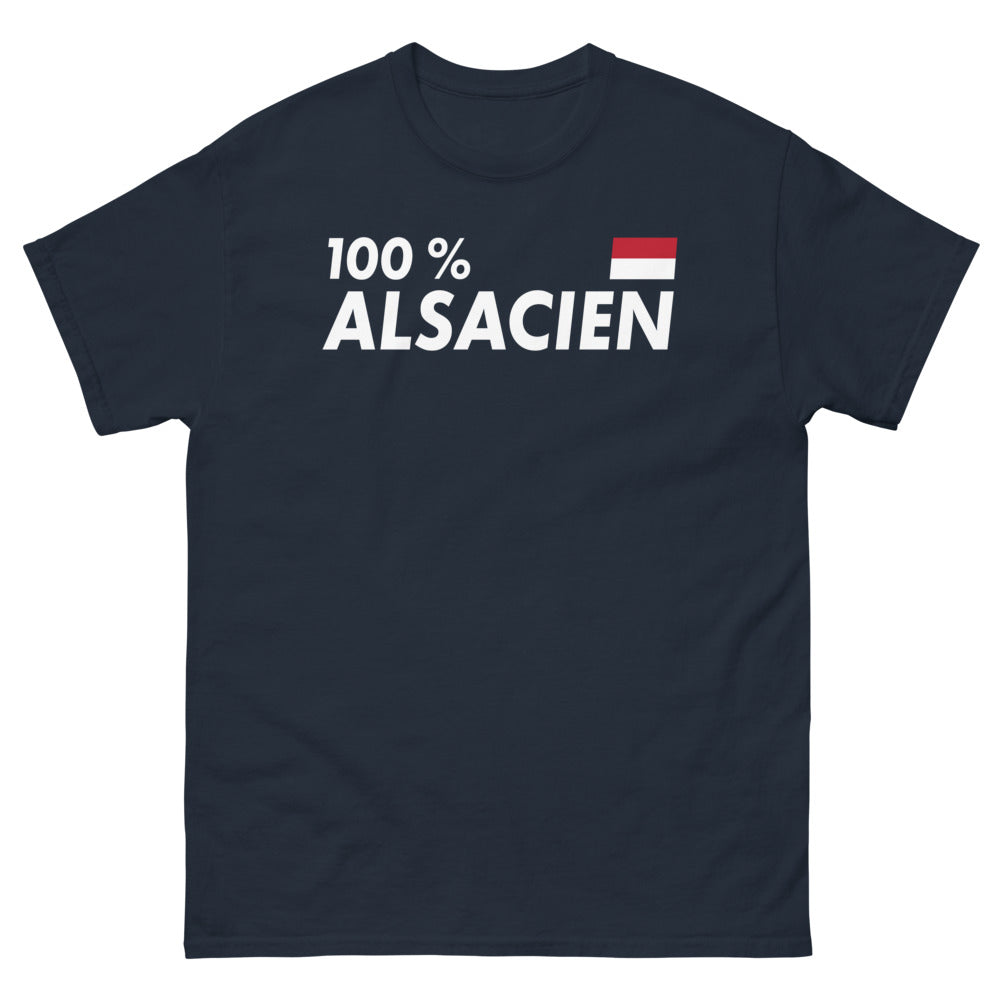 T-shirt Alsace noir dos - Fierté Alsacienne en design sobre