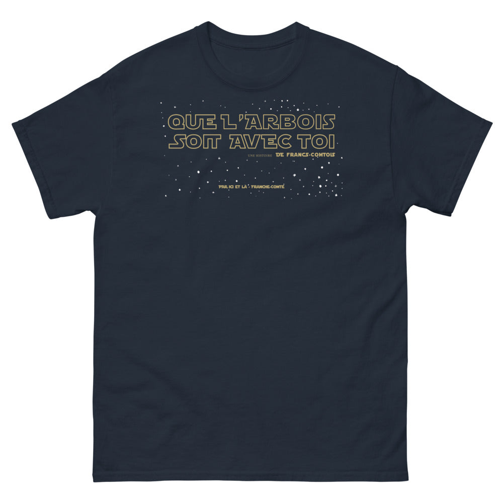 T-shirt Franc-Comtois marine - Que l'Arbois soit avec toi