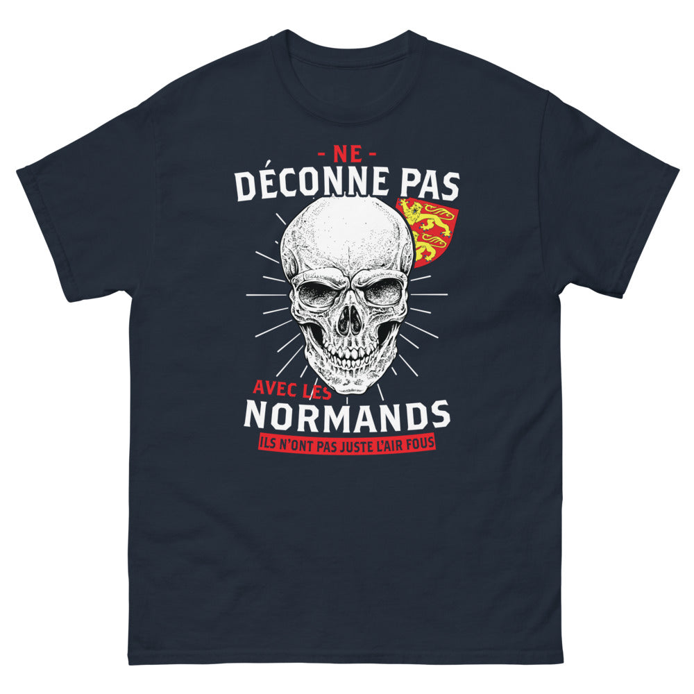T-shirt Normandie marine - Ne Déconne Pas Avec Les Normands
