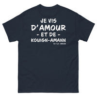 Thumbnail for T-shirt Bretagne marine - Je vis d'Amour et de Kouign Amann