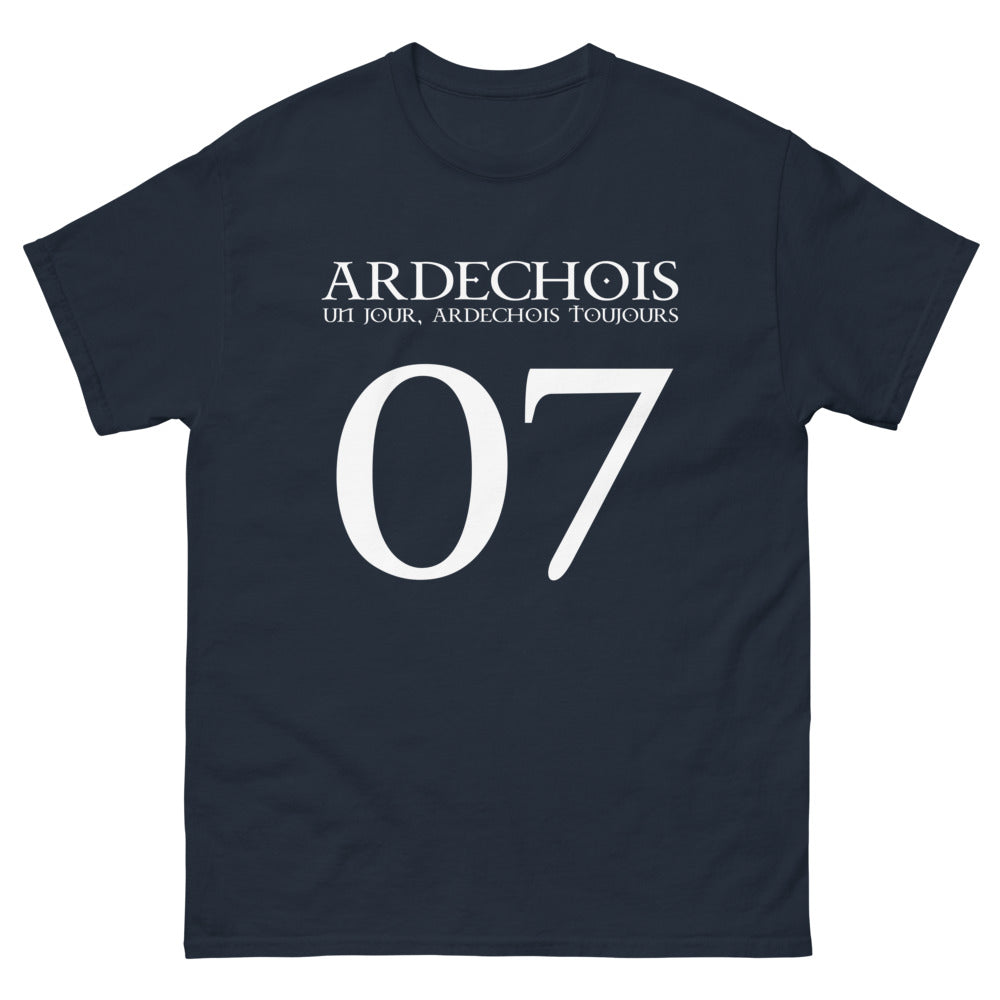 T-shirt Ardèche marine - Ardéchois un jour, Ardéchois toujours