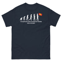 Thumbnail for T-shirt Évolution noir dos - C'est parfois dur d'être au sommet