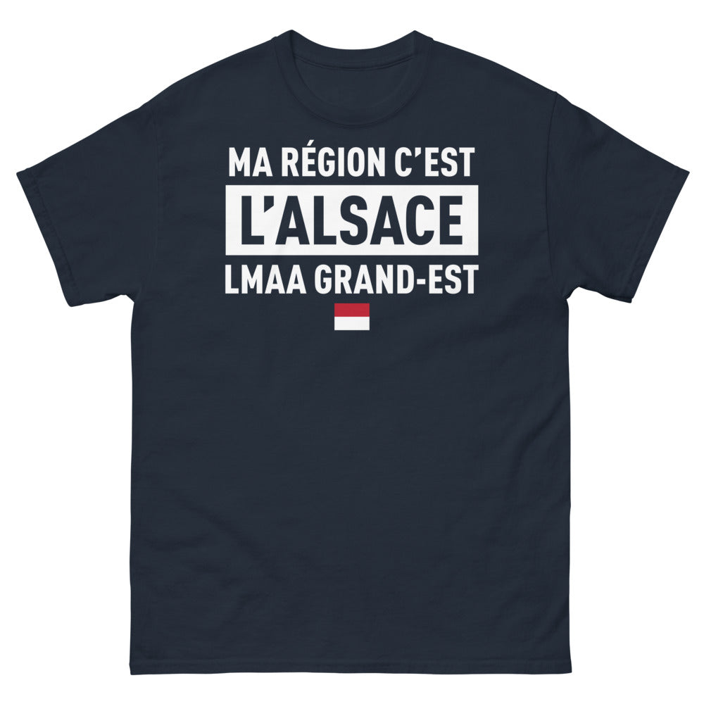T-shirt Alsace marine - Ma région c'est l'Alsace