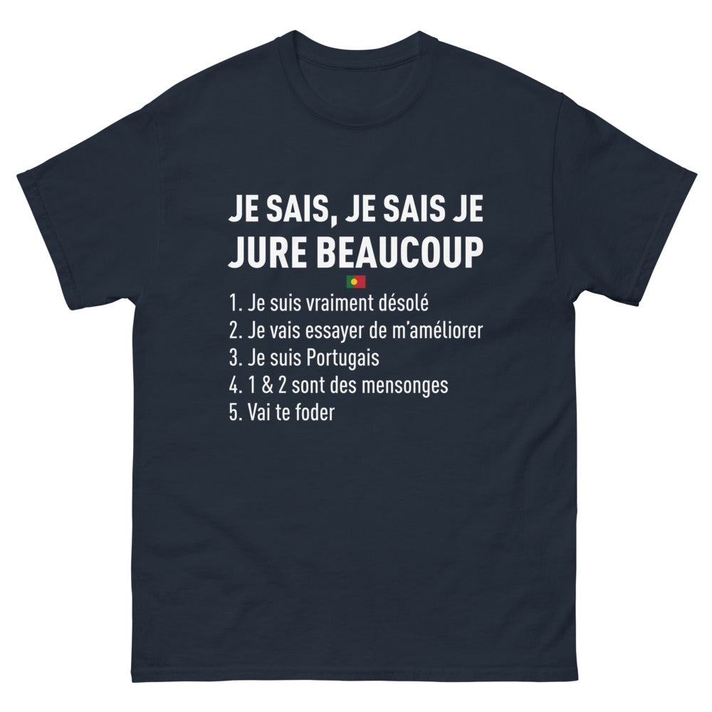 T-shirt Portugal marine - Je sais, je suis Portugais