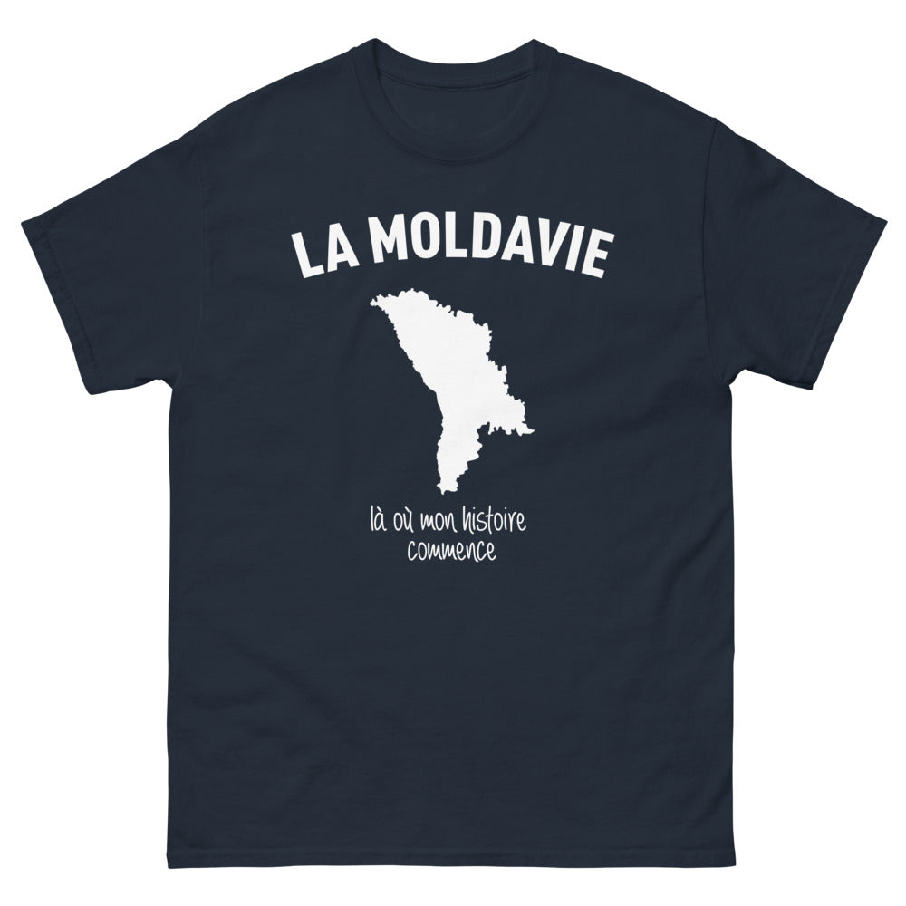 T-shirt Moldavie marine - La Moldavie, là où mon histoire commence