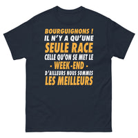 Thumbnail for T-shirt Bourgogne marine - Les Bourguignons, la seule race qu'on se met le week-end !