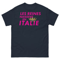 Thumbnail for T-shirt Italie marine - Les reines naissent en Italie