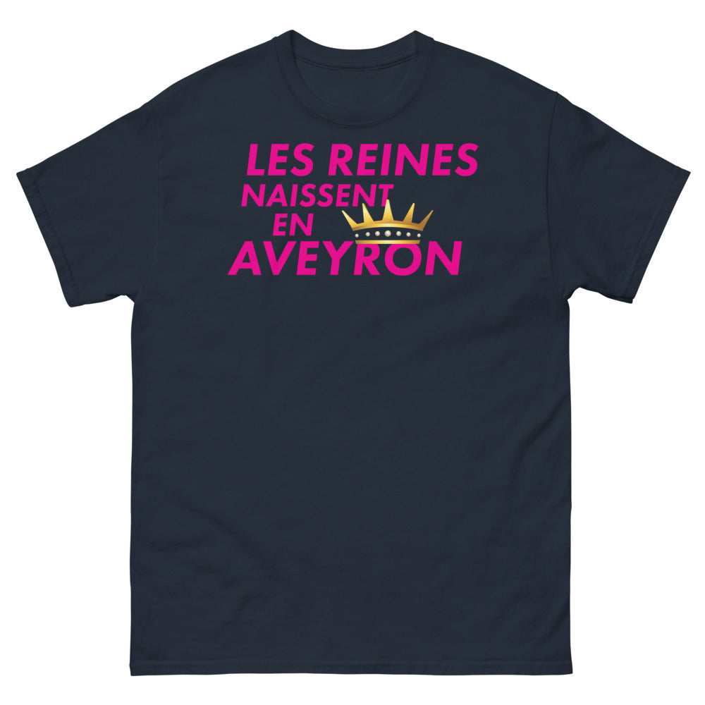 T-shirt Aveyron marine - Les reines naissent en Aveyron