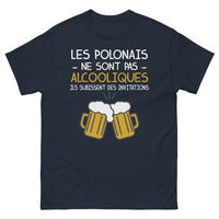 Thumbnail for T-shirt Pologne marine - Les Polonais ne sont pas alcooliques
