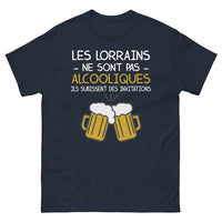 Thumbnail for T-shirt Lorraine marine - Les Lorrains ne sont pas alcooliques