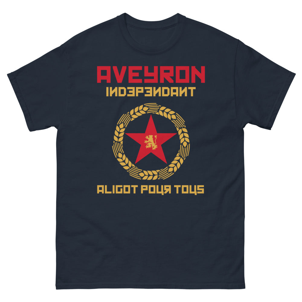 T-shirt Aveyron marine - Aligot et Fier !