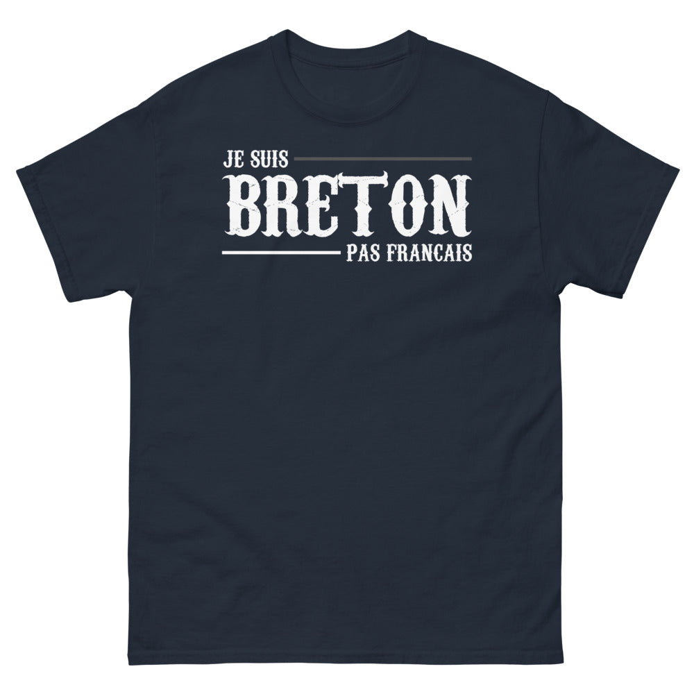 T-shirt Bretagne marine - Je suis breton, pas français
