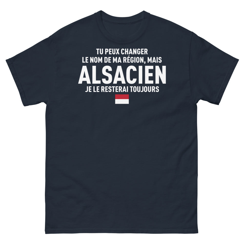 T-shirt Alsacien noir dos - Tu peux changer le nom de ma région