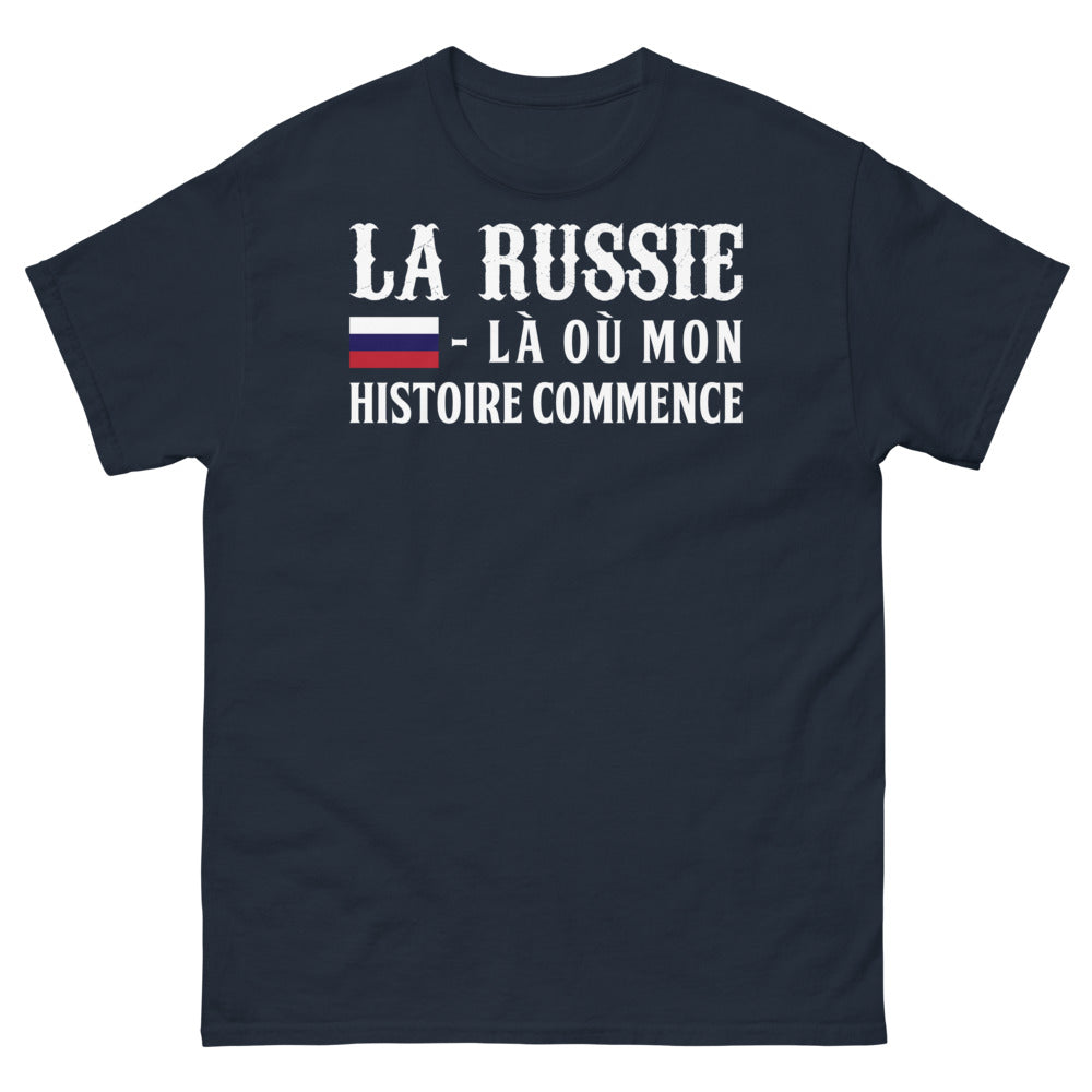 T-shirt Russie marine - La Russie, là où mon histoire commence