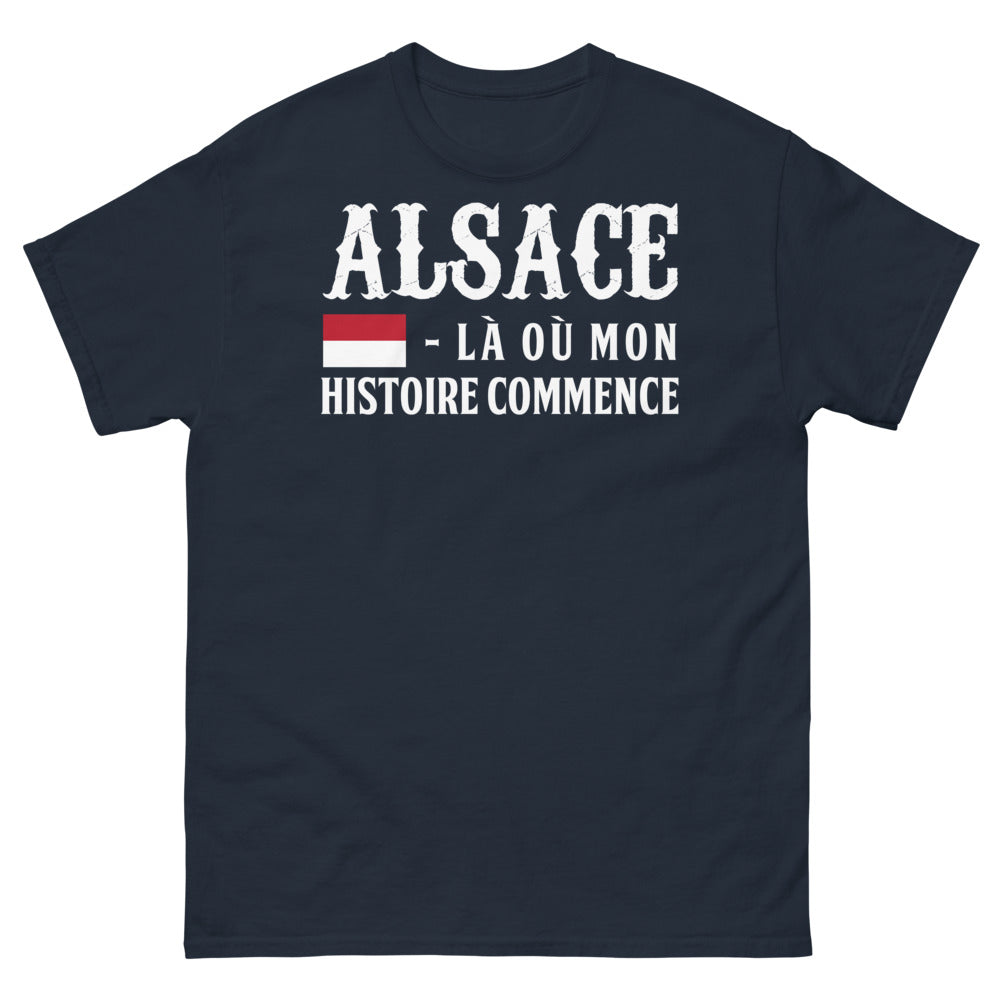 T-shirt Alsace marine - Là où mon histoire commence