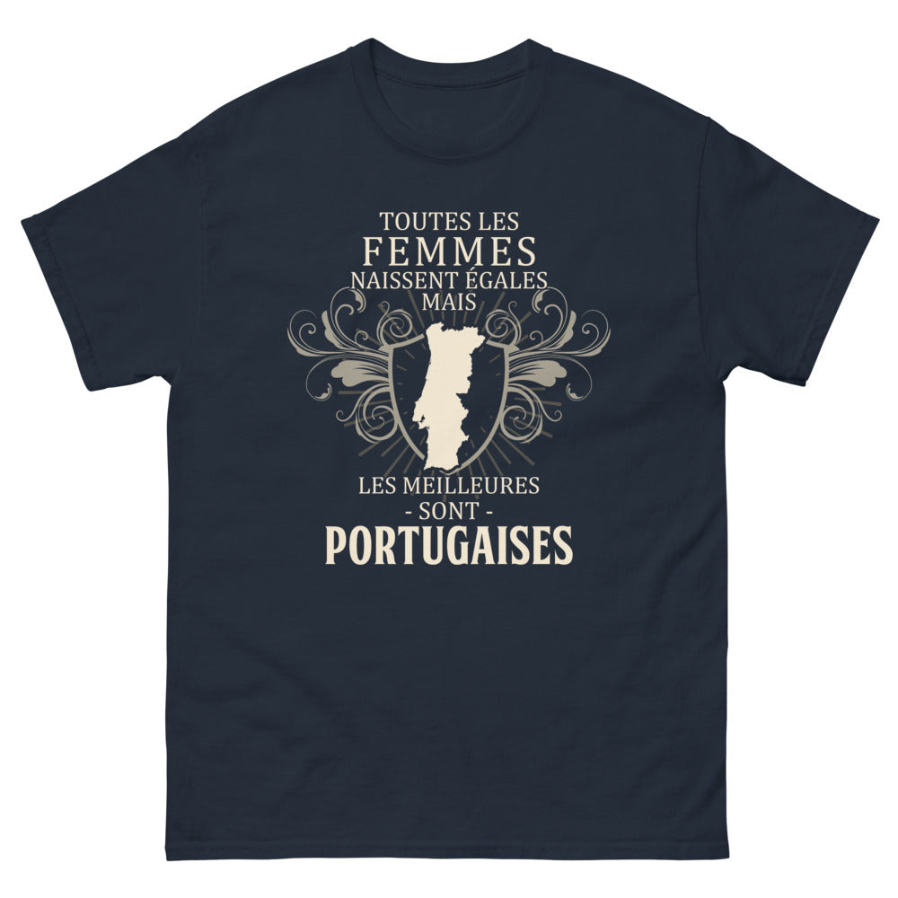 T-shirt Portugal marine - Les meilleures sont portugaises