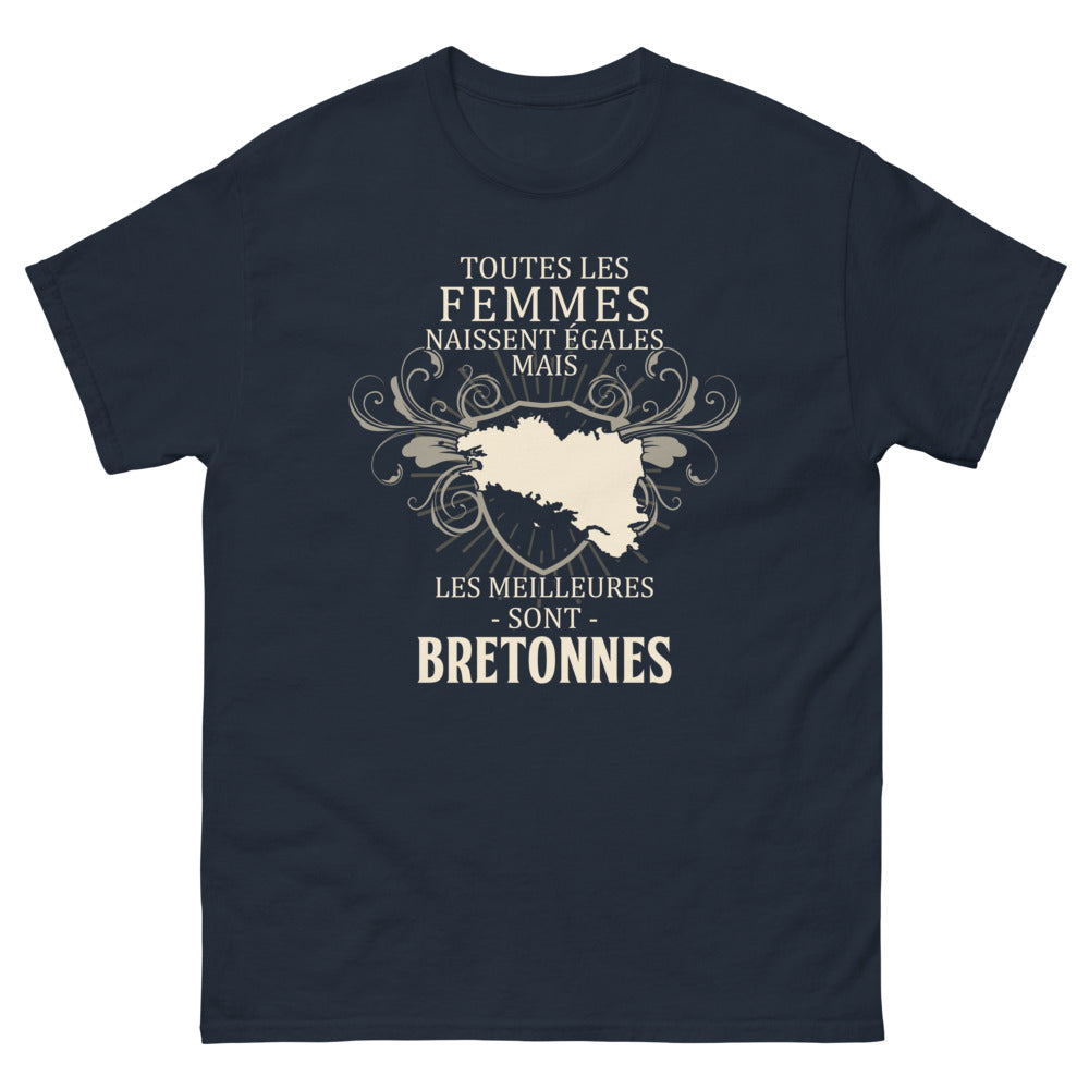 T-shirt Bretagne marine - Les meilleures sont bretonnes