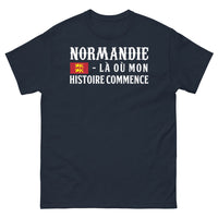 Thumbnail for T-shirt Normandie marine - Là où mon histoire commence