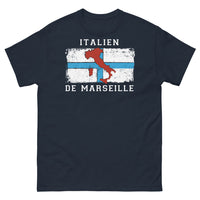 Thumbnail for T-shirt Marseille bleu marine - Fierté méditerranéenne et humour