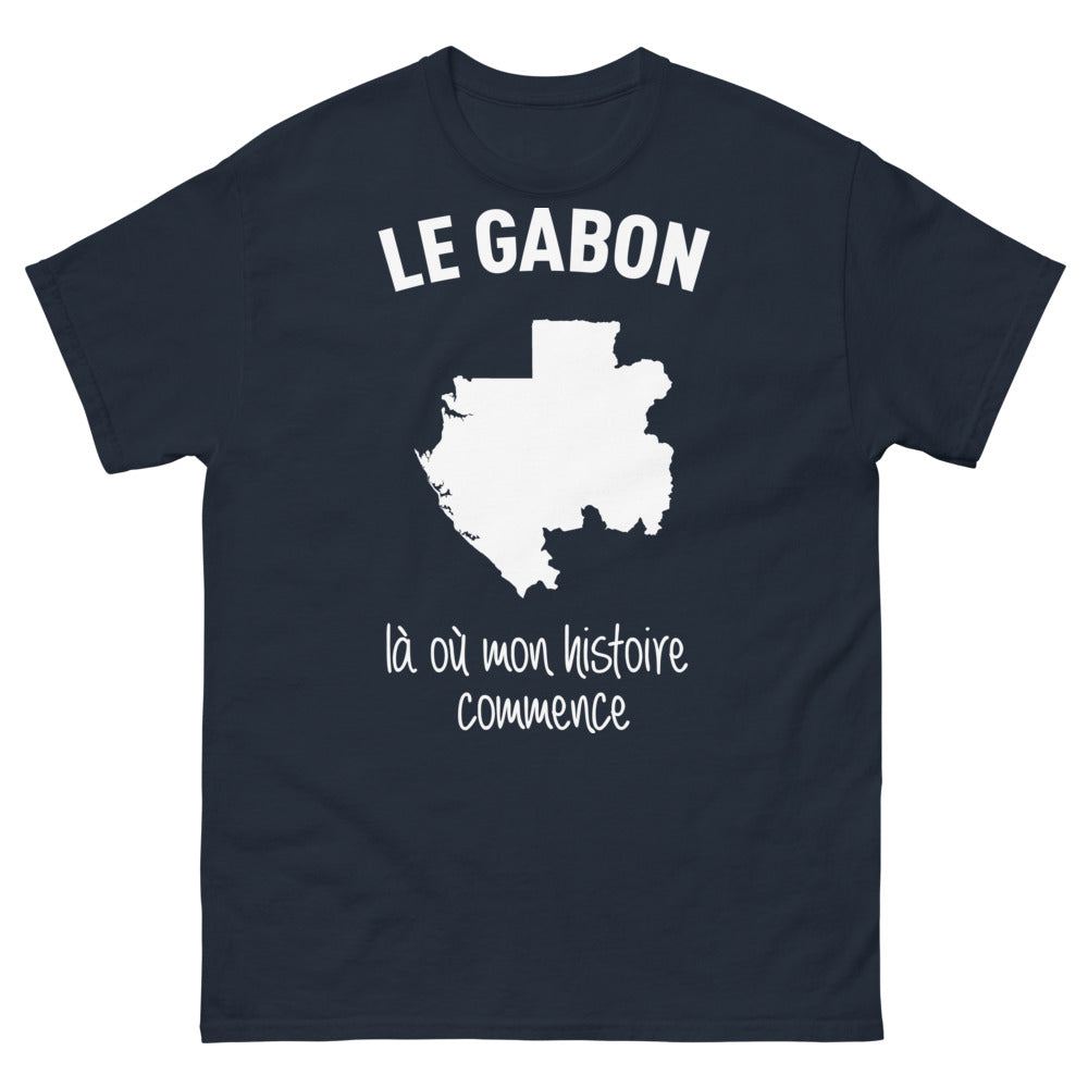 T-shirt Gabon marine - Le Gabon, là où mon histoire commence