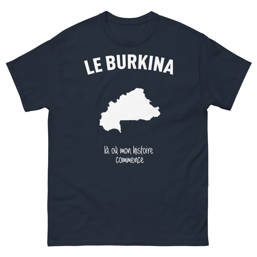 T-shirt Burkina Faso marine - Là où mon histoire commence