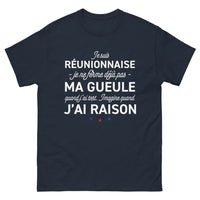 Thumbnail for T-shirt Réunionnaise marine - Je ne ferme pas ma gueule