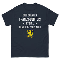 Thumbnail for T-shirt Franc-Comtois marine - Dieu créa les Francs-Comtois