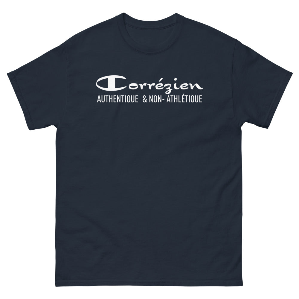 T-shirt Corrézien bleu marine - Fierté locale et humour authentique