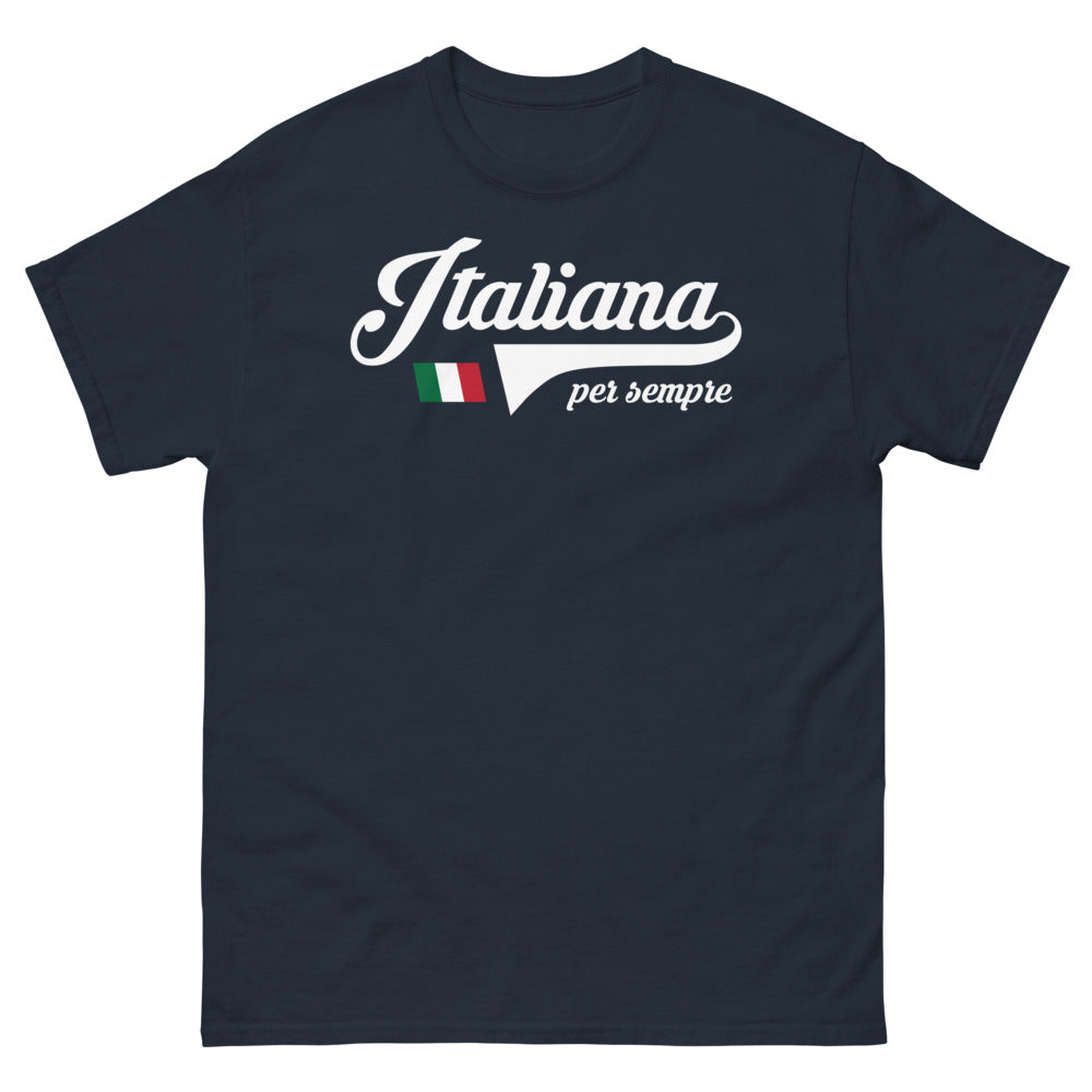 T-shirt Italie marine - Italiana Per Sempre design sombre