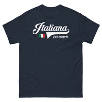 Thumbnail for T-shirt Italie marine - Italiana Per Sempre design sombre
