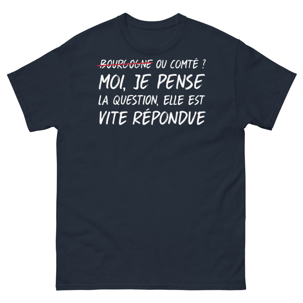 T-shirt Bourgogne marine - La question est vite répondue