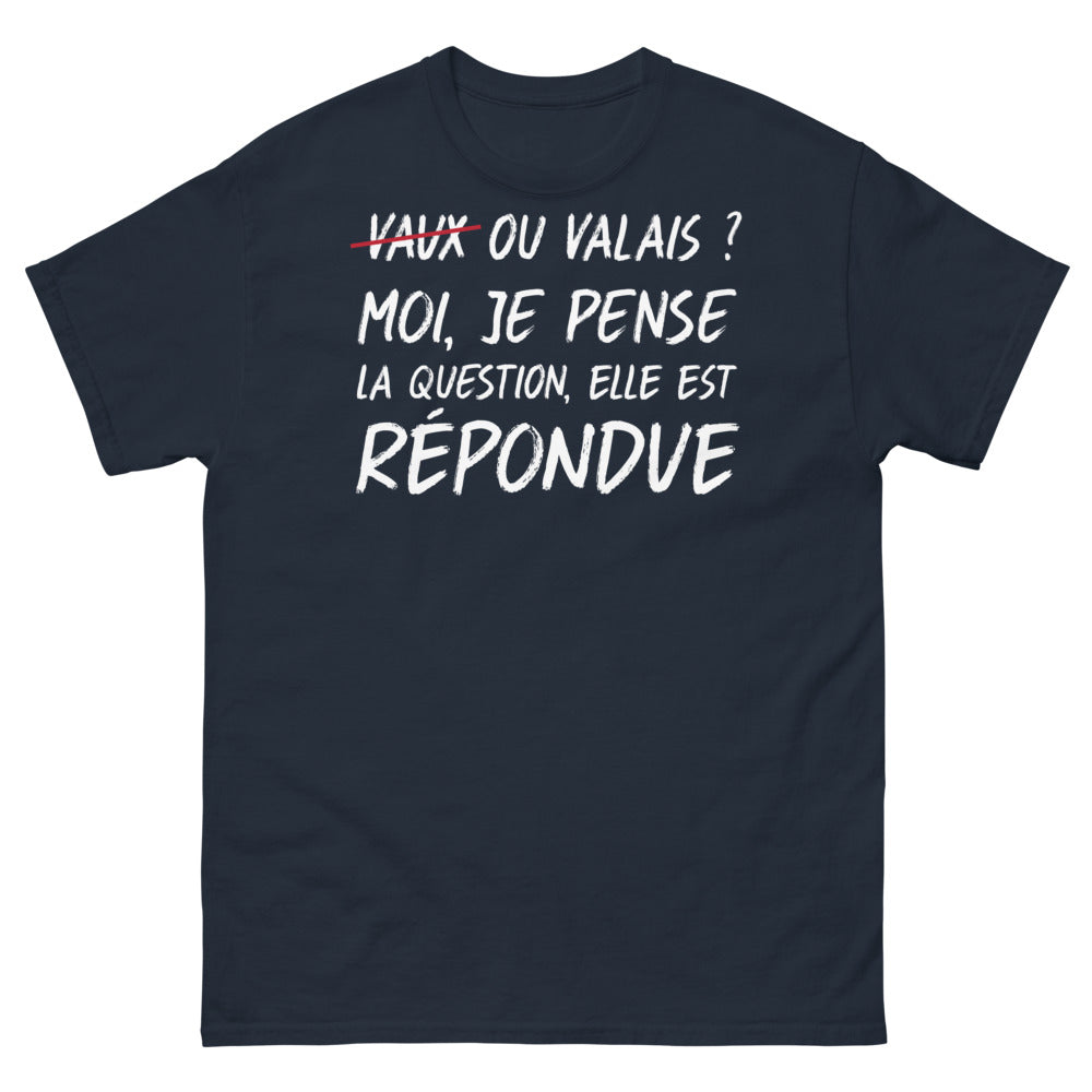 T-shirt Valais marine - La question est répondue