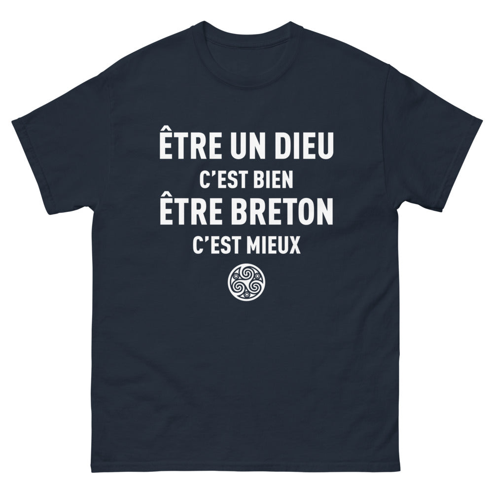 T-shirt Bretagne marine - Être un Dieu c'est mieux