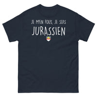 Thumbnail for T-shirt Jura marine - Je m'en fous, je suis jurassien