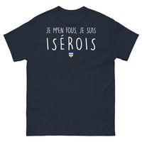 Thumbnail for T-shirt Isère marine - Je m'en fous, je suis Isérois