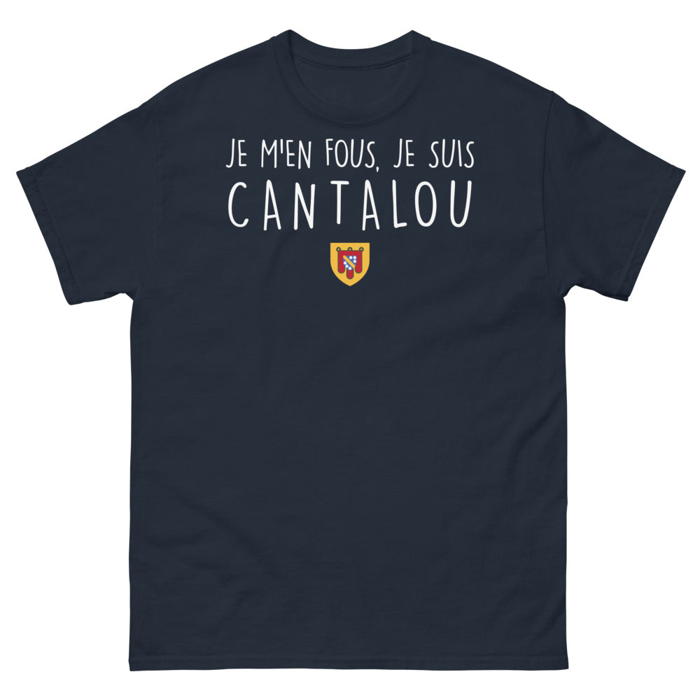 T-shirt Cantal marine - Je m'en fous, je suis Cantalou