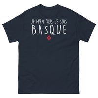 Thumbnail for T-shirt Basque noir dos - Je m'en fous, je suis Basque