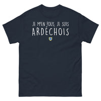 Thumbnail for T-shirt Ardéchois marine - Je m'en fous, je suis Ardéchois