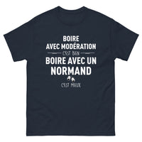Thumbnail for T-shirt Normand marine - Boire avec un Normand, c’est mieux !