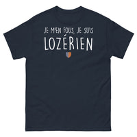 Thumbnail for T-shirt Lozère marine - Je m'en fous, je suis Lozérien