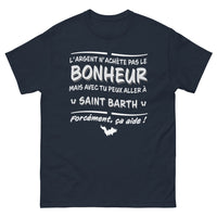 Thumbnail for T-shirt Saint-Barth marine - L'argent n'achète pas le bonheur, mais ça aide