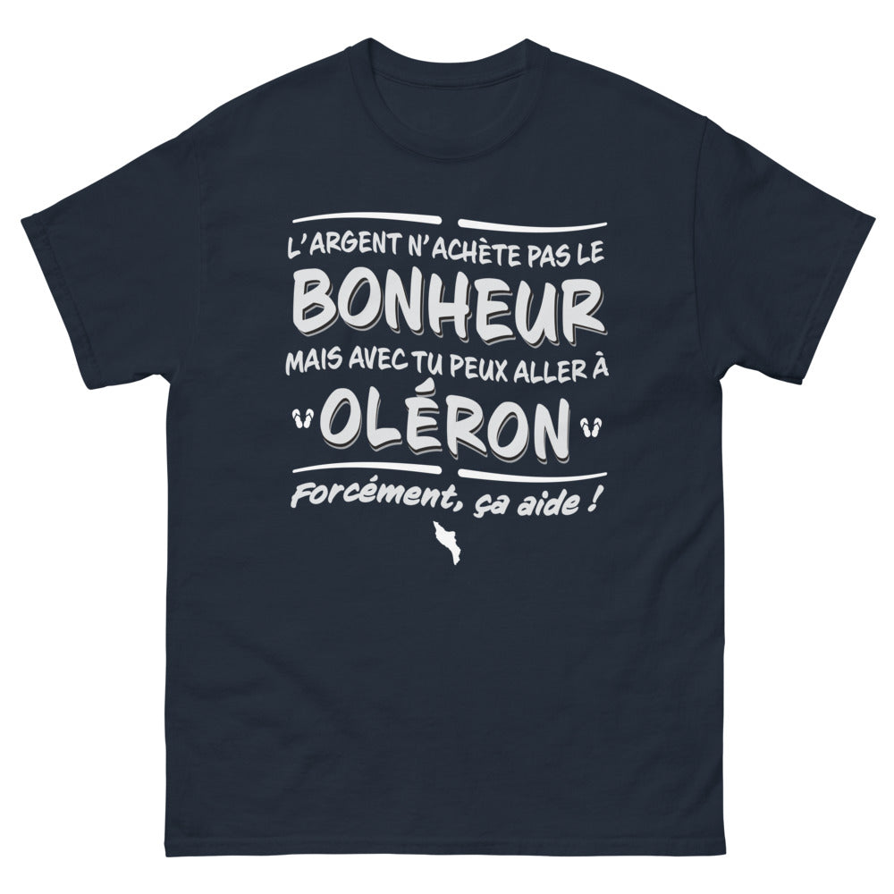 T-shirt Oléron marine - L'argent n'achète pas le bonheur