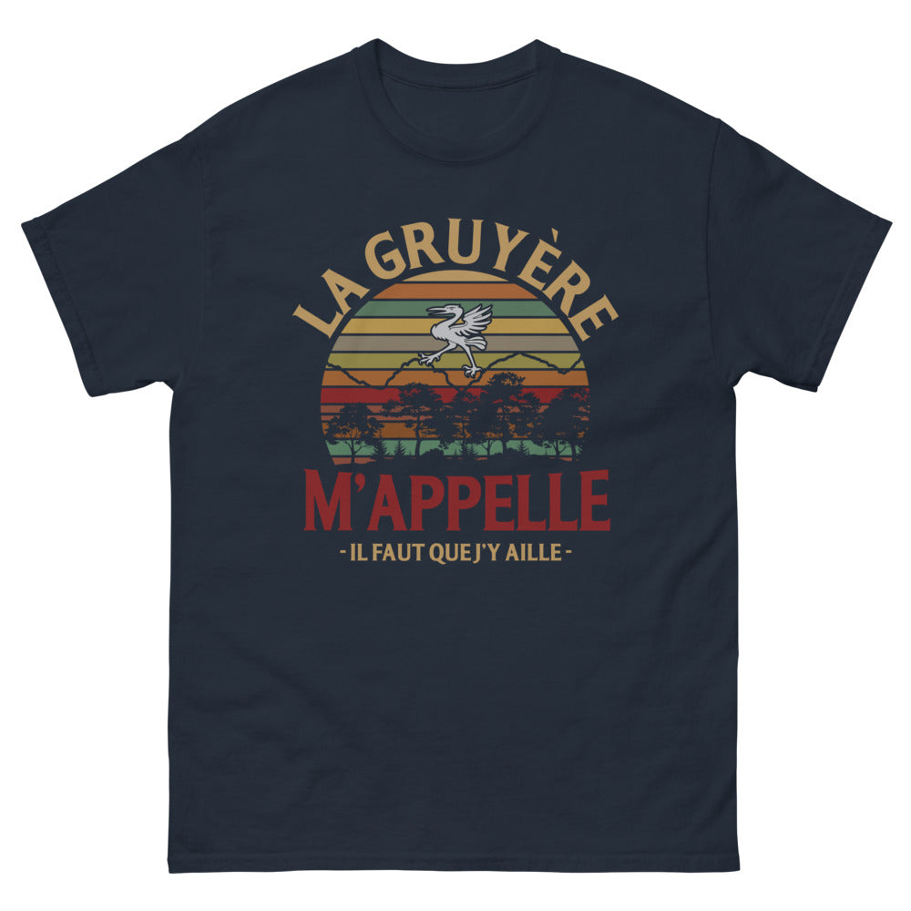 T-shirt Gruyère marine - La Gruyère m'appelle, il faut y aller