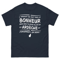 Thumbnail for T-shirt Ardèche marine - L'argent ne fait pas le bonheur