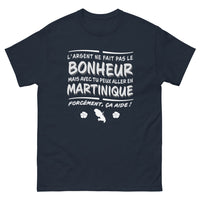 Thumbnail for T-shirt Martinique marine - L'argent ne fait pas le bonheur